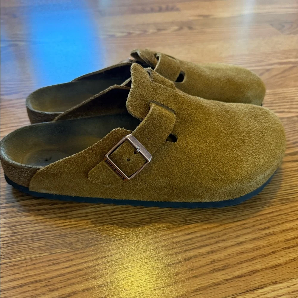 Birkenstock Boston Soft Footbed in Mink Suede 42 M9 W11 Regular